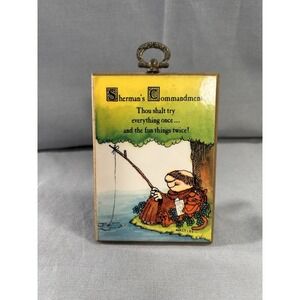Vintage 1983 American Greetings Plaque Sherman's Commandment Cartoonist Walt Lee